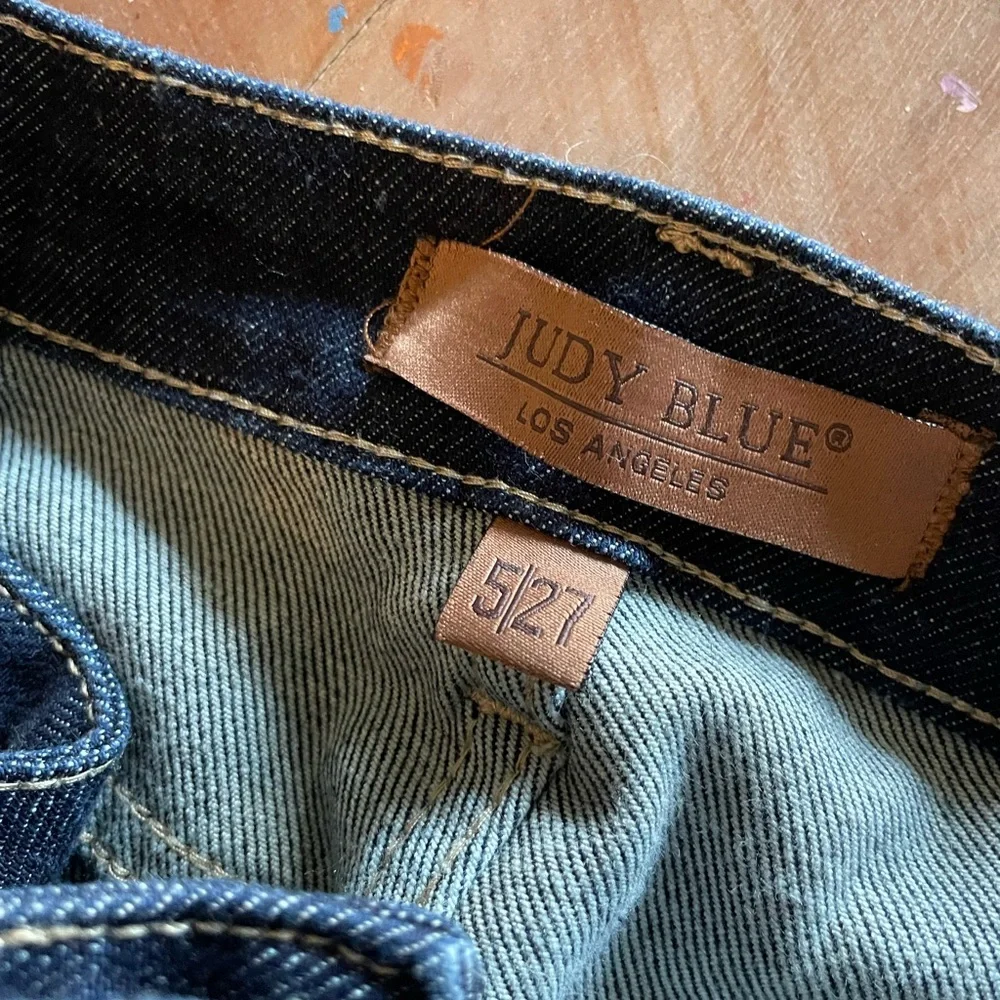 Judy Blue Dark Blue Retro Wide-Leg Jeans